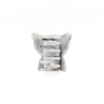Pinza Mariposa Gris Y Blanco