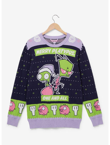 Invasor Zim Ugly Sweater Sueter Navideño