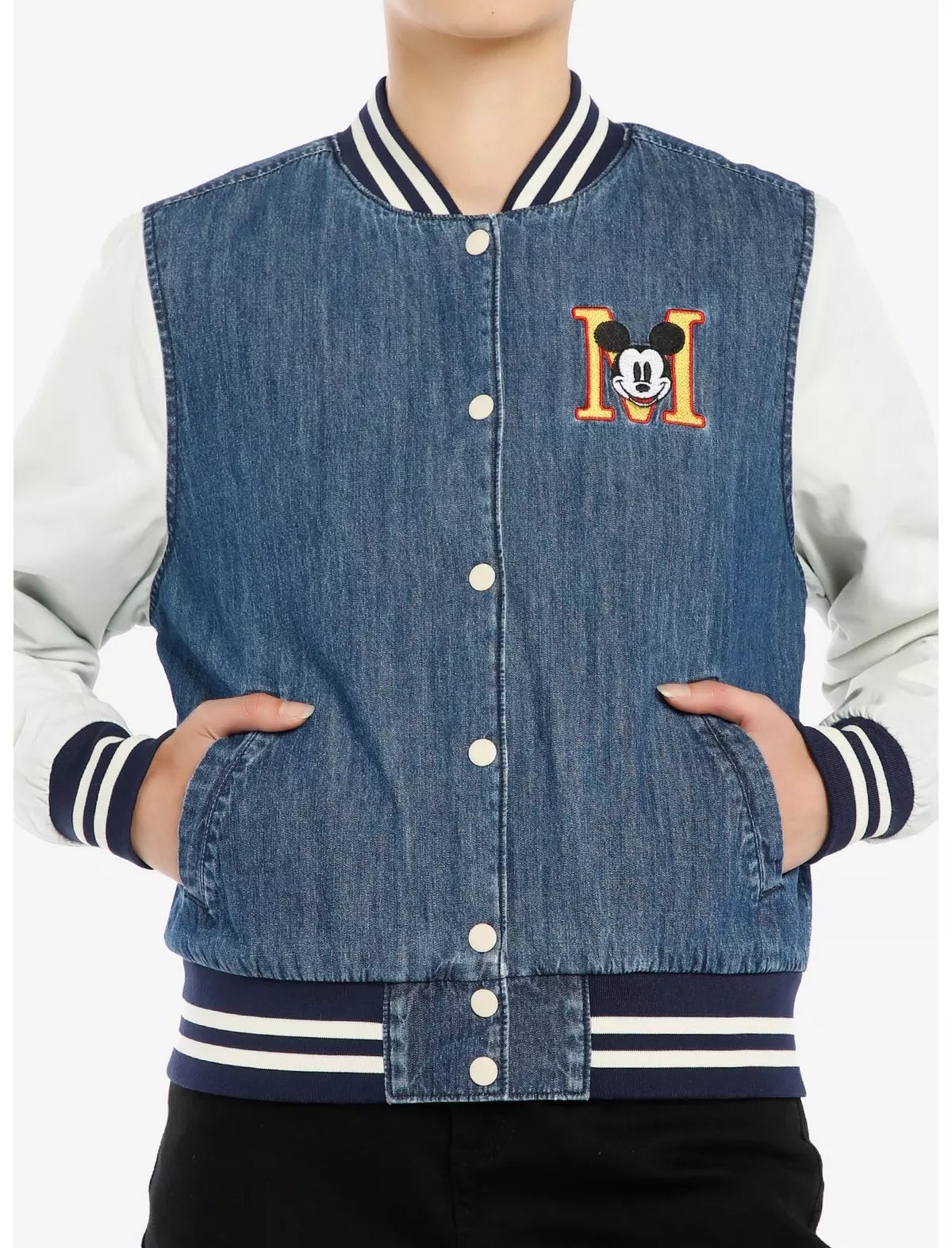 Mickey Mouse And Friends Denim Varsity Chamarra