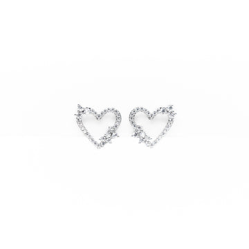 Aretes De Corazón Con Strass