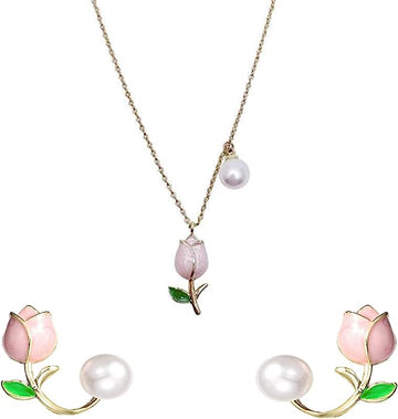 Tulipan Set Collar Y Aretes