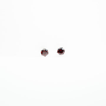 Aretes De Circonia Circular Roja