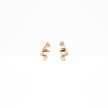 Aretes Niño Con Globo Strass
