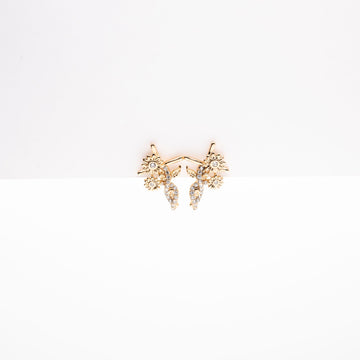 Aretes De Cruz Ornamentada Strass