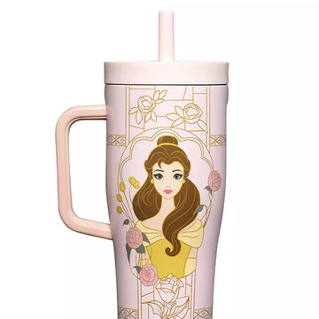 Vaso Cruiser Belle de Acero Inoxidable con Popote – La Bella y la Bestia