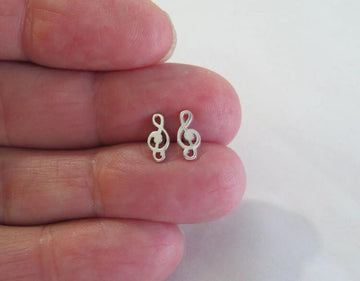 Aretes Nota Musical Plata