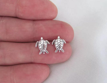 Aretes De Tortuga Plata