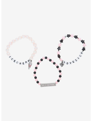 Black Pink Set De Brazaletes