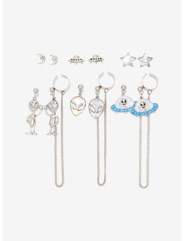 Aretes Alien Earcuff Set