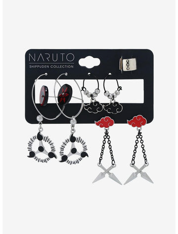 Naruto Set De Aretes Mismatch Akatsuki