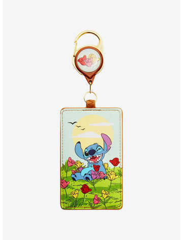 Stitch Portagafete Flores