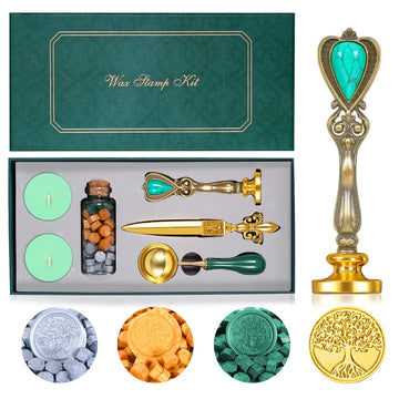 Kit Sello Cera Vintage Green Tree
