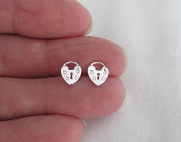 Aretes De Corazon Plata