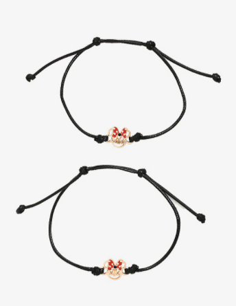 Mickey Mouse Set de Pulseras Minnie BFF Best Friends Mejores Amigas
