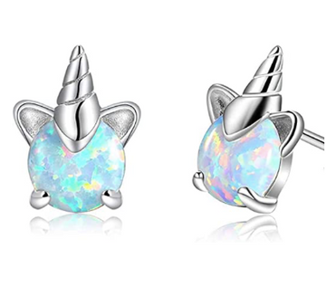 Aretes Unicornio Opalo Plata.925