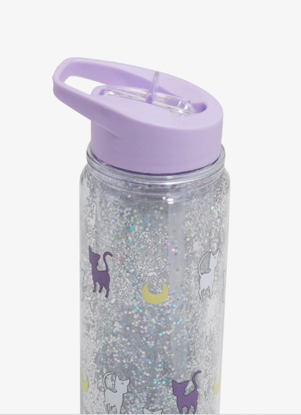 SAILOR MOON GATOS GUARDIANES BOTELLA DE AGUA BRILLANTE