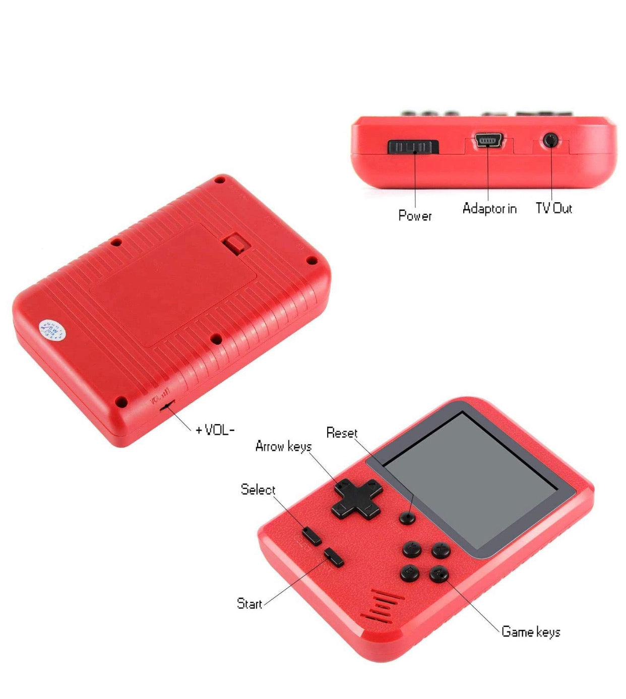 Consola Retro Juego De Mano 400 Juegos Clasicos