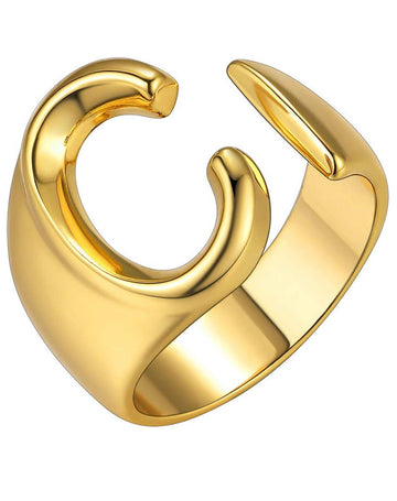 Anillo Inicial Anillos De Iniciales Unisex