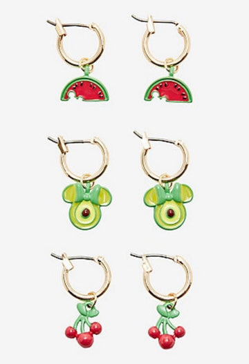 Mickey Mouse Set de Arracadas Frutas Disney