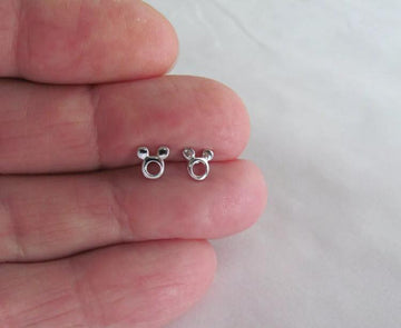 Mickey Mouse Aretes de Plata