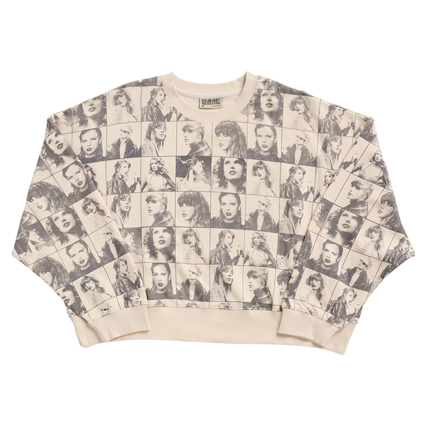 TAYLOR SWIFT THE ERAS TOUR CROPPED BEIGE PULLOVER