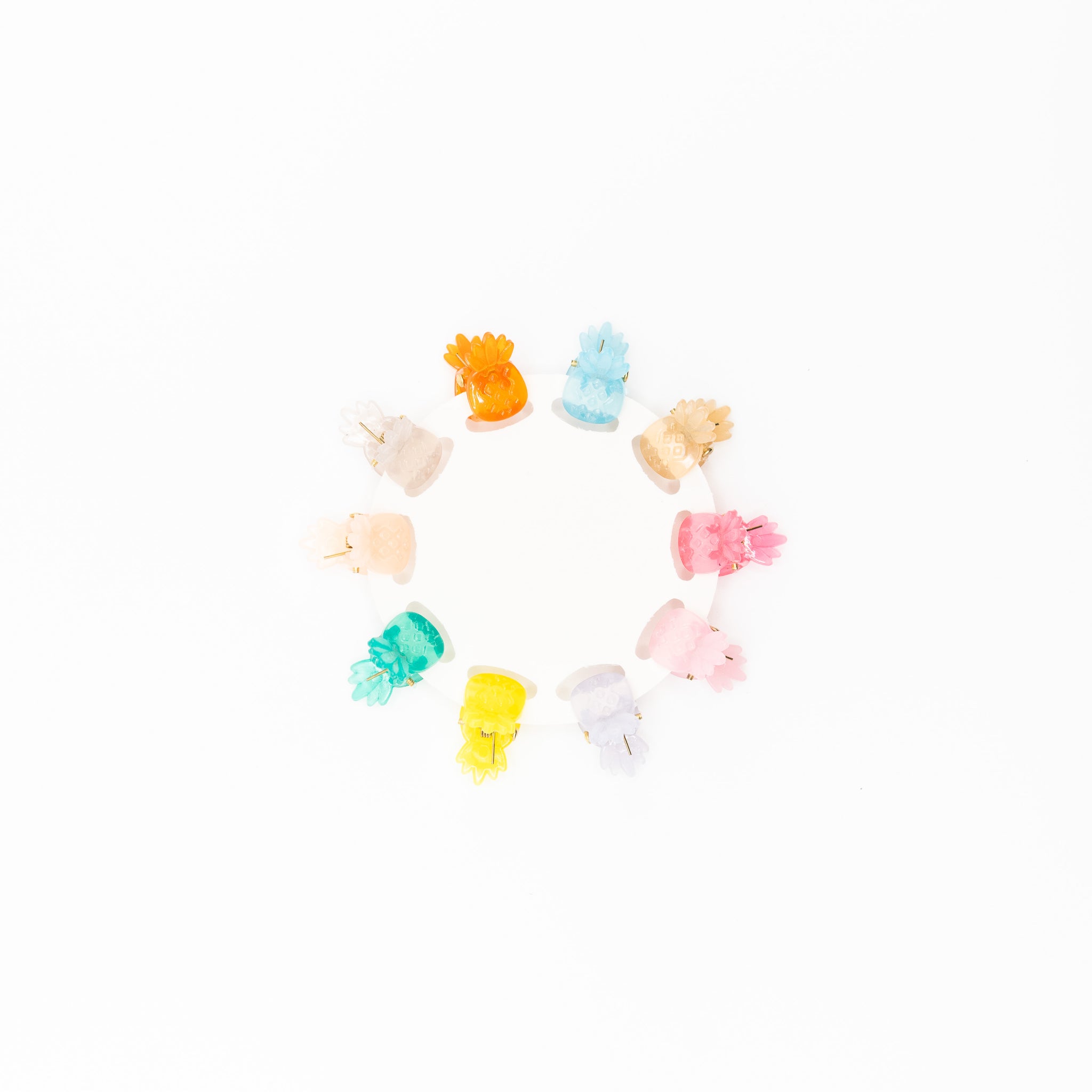 Mini Pinzas De Piña Multicolor