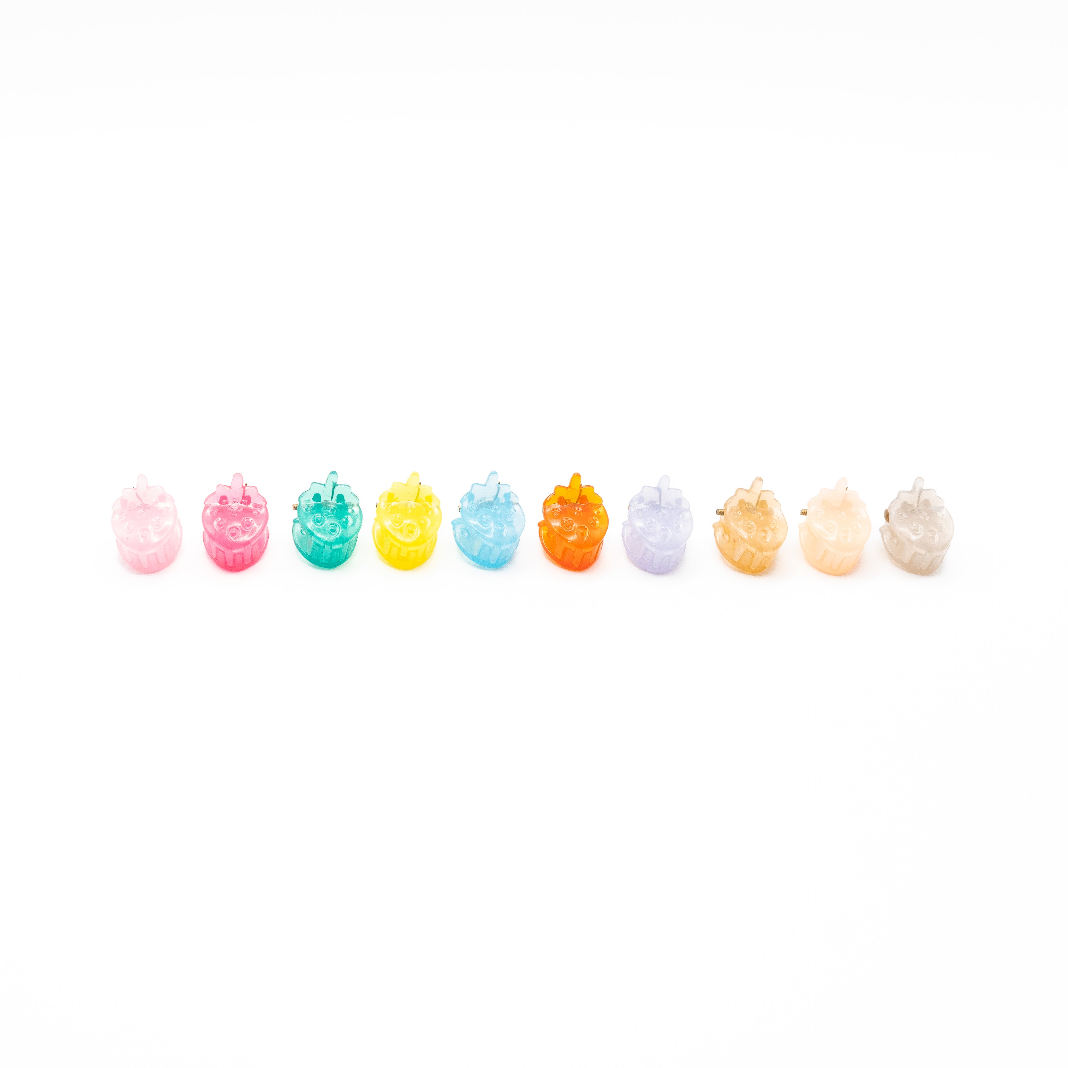 Mini Pinzas De Fresas Multicolor