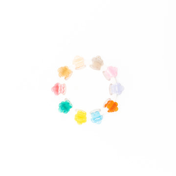 Mini Pinzas De Flor Multicolor