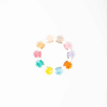 Mini Pinzas De Flores Multicolor