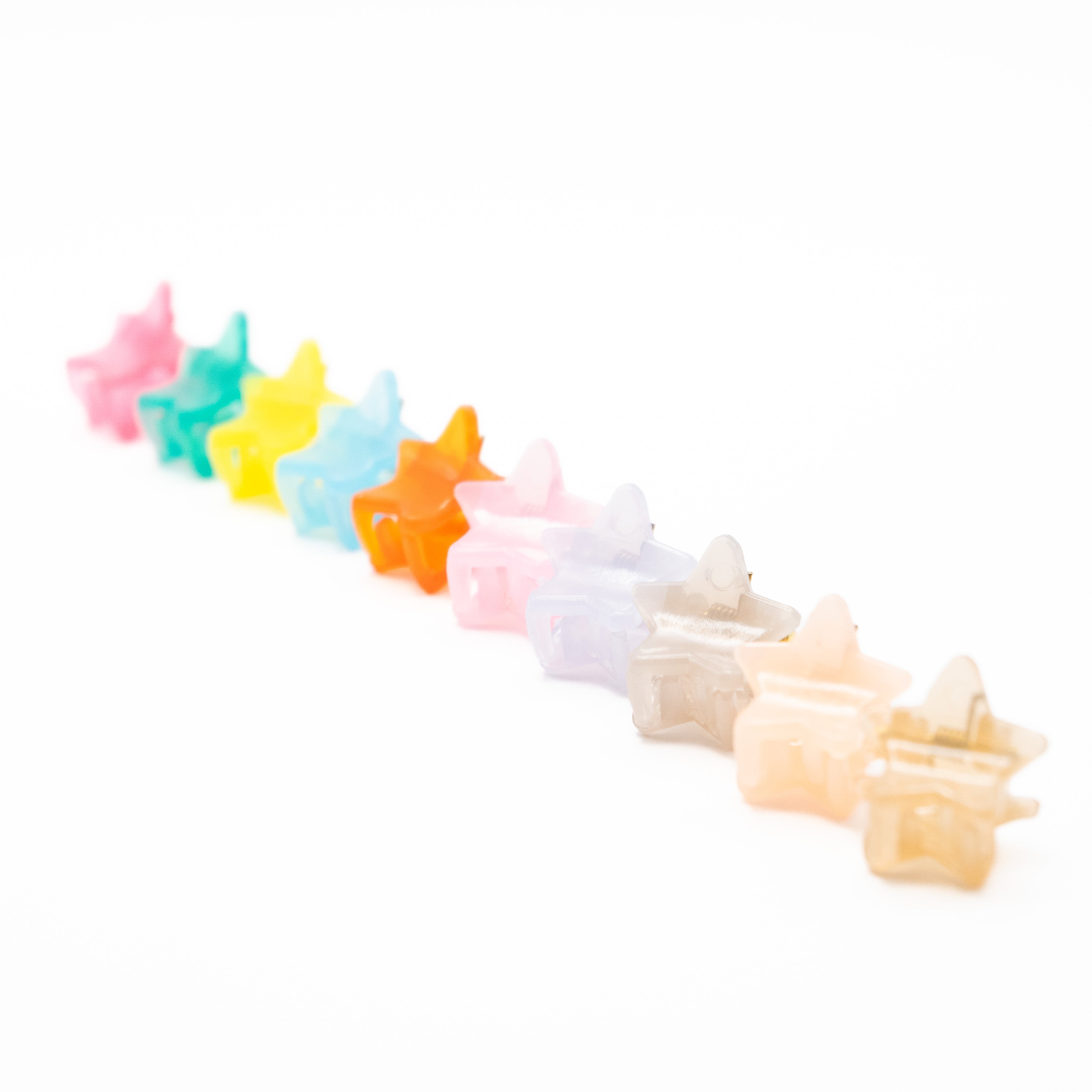 Mini Pinzas De Estrellas Multicolor