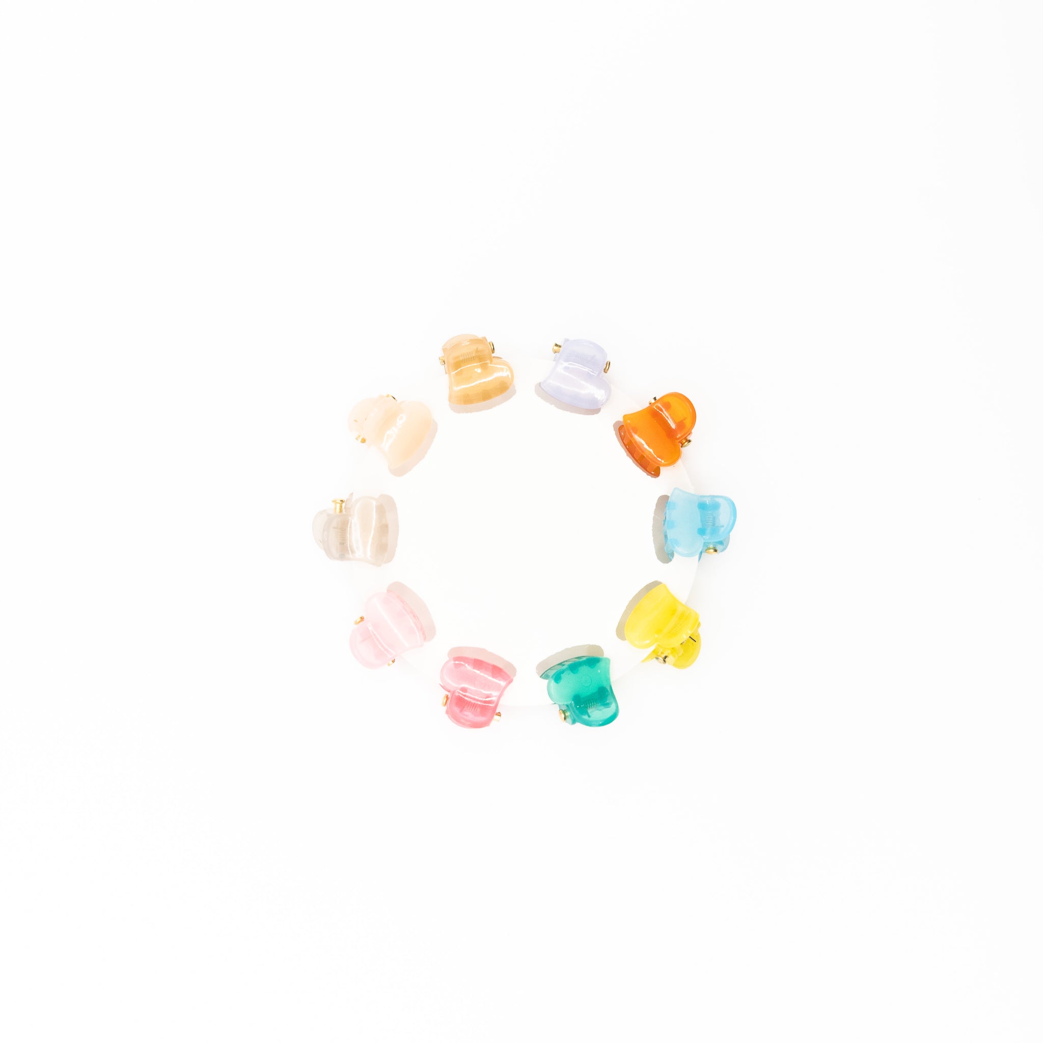 Mini Pinzas Corazón Multicolor