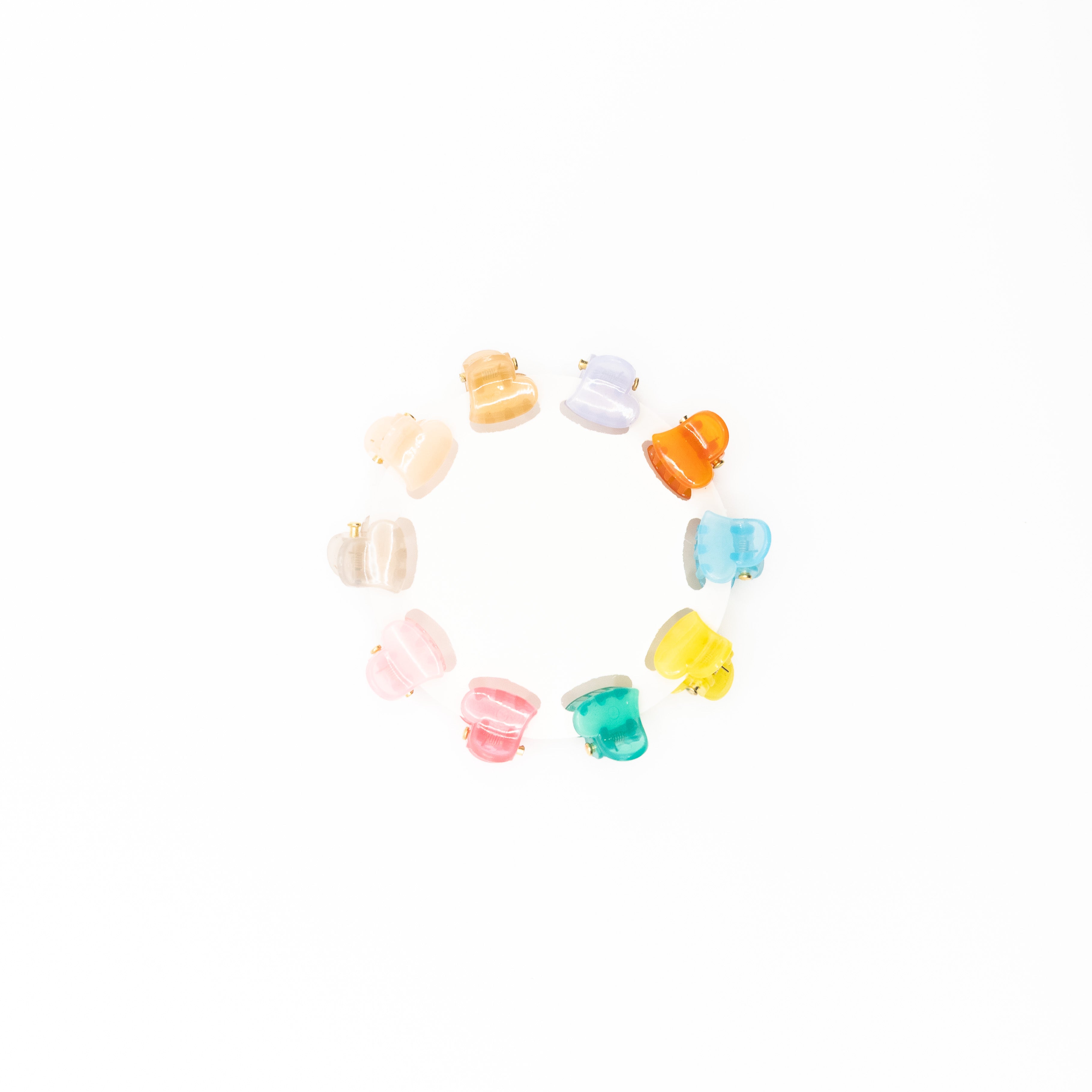 Mini Pinzas Corazón Multicolor