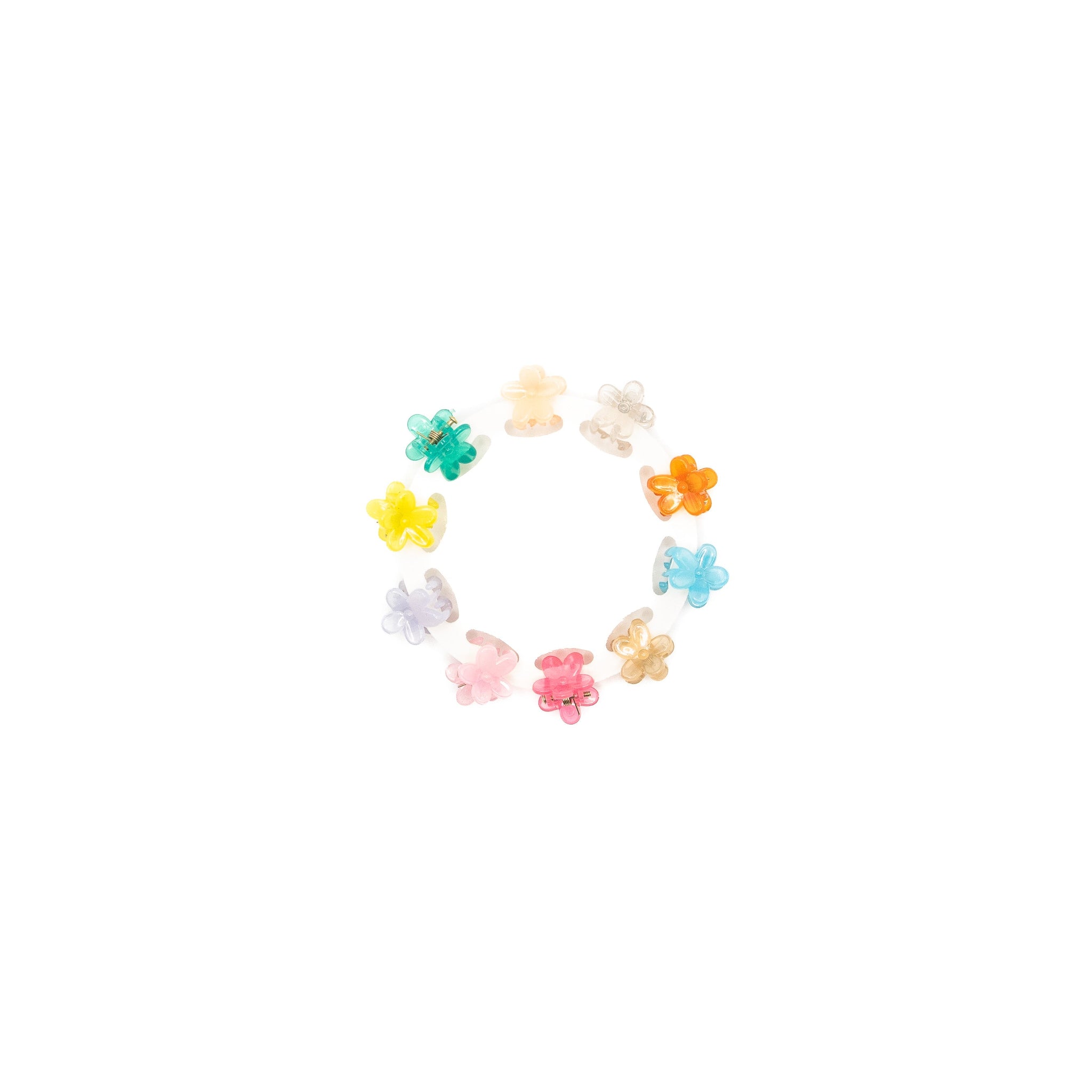 Mini Pinzas De Flores Multicolor