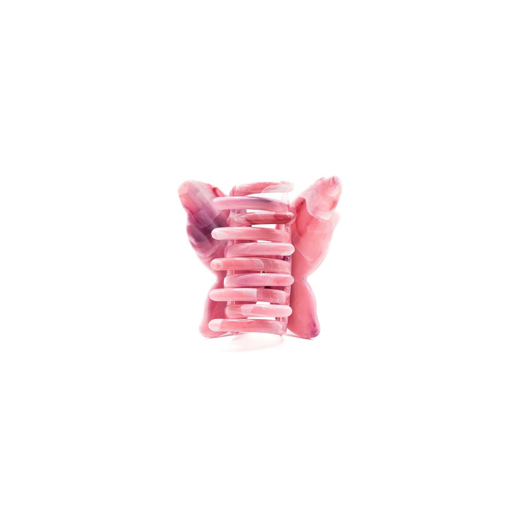 Pinza Mariposa Rosa Y Blanco