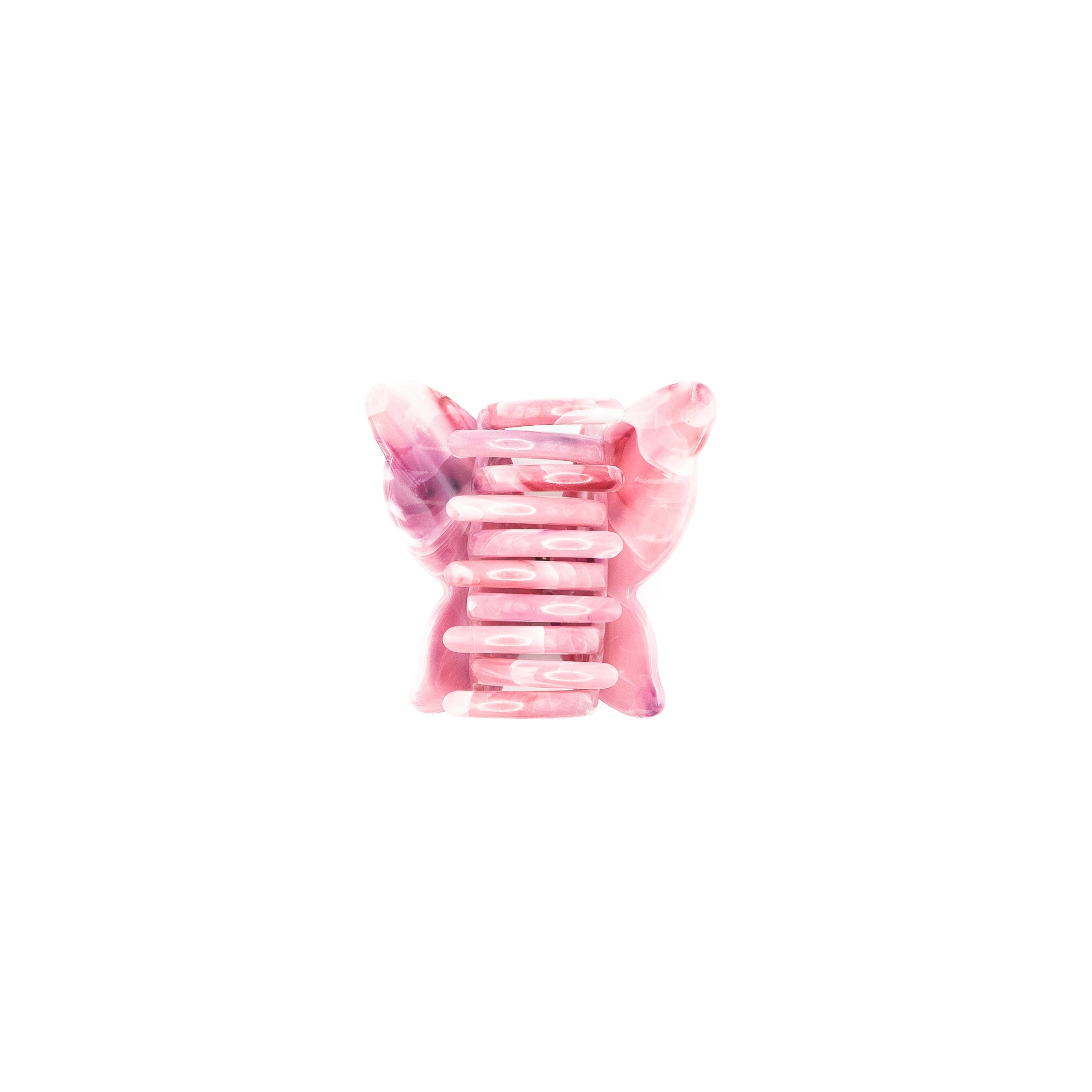 Pinza Mariposa Rosa Y Blanco