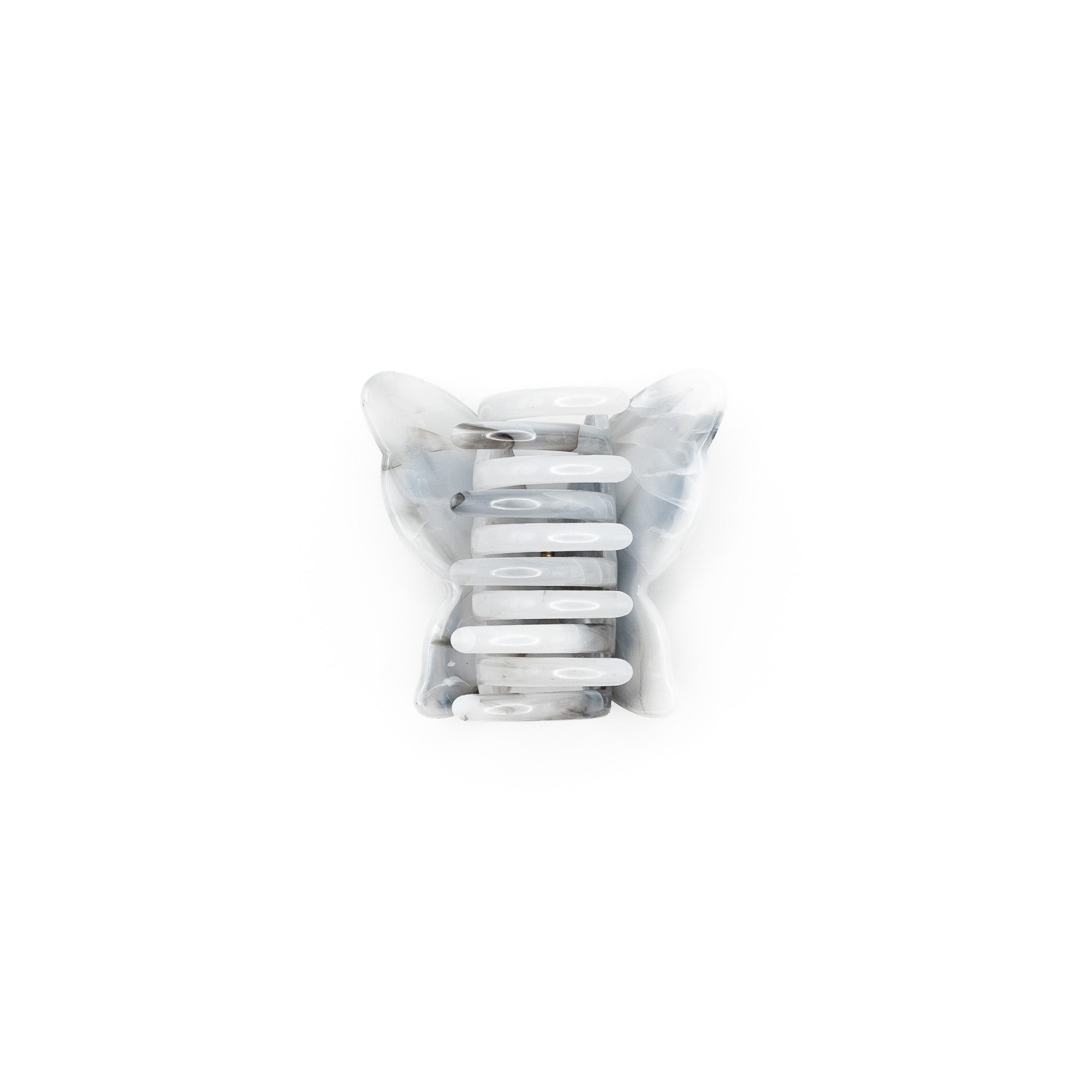 Pinza Mariposa Gris Y Blanco