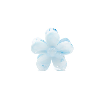 Pinza Flor Azul Y Blanco