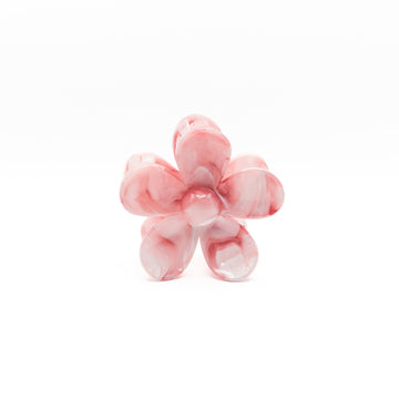 Pinza Flor Rosa Y Blanco
