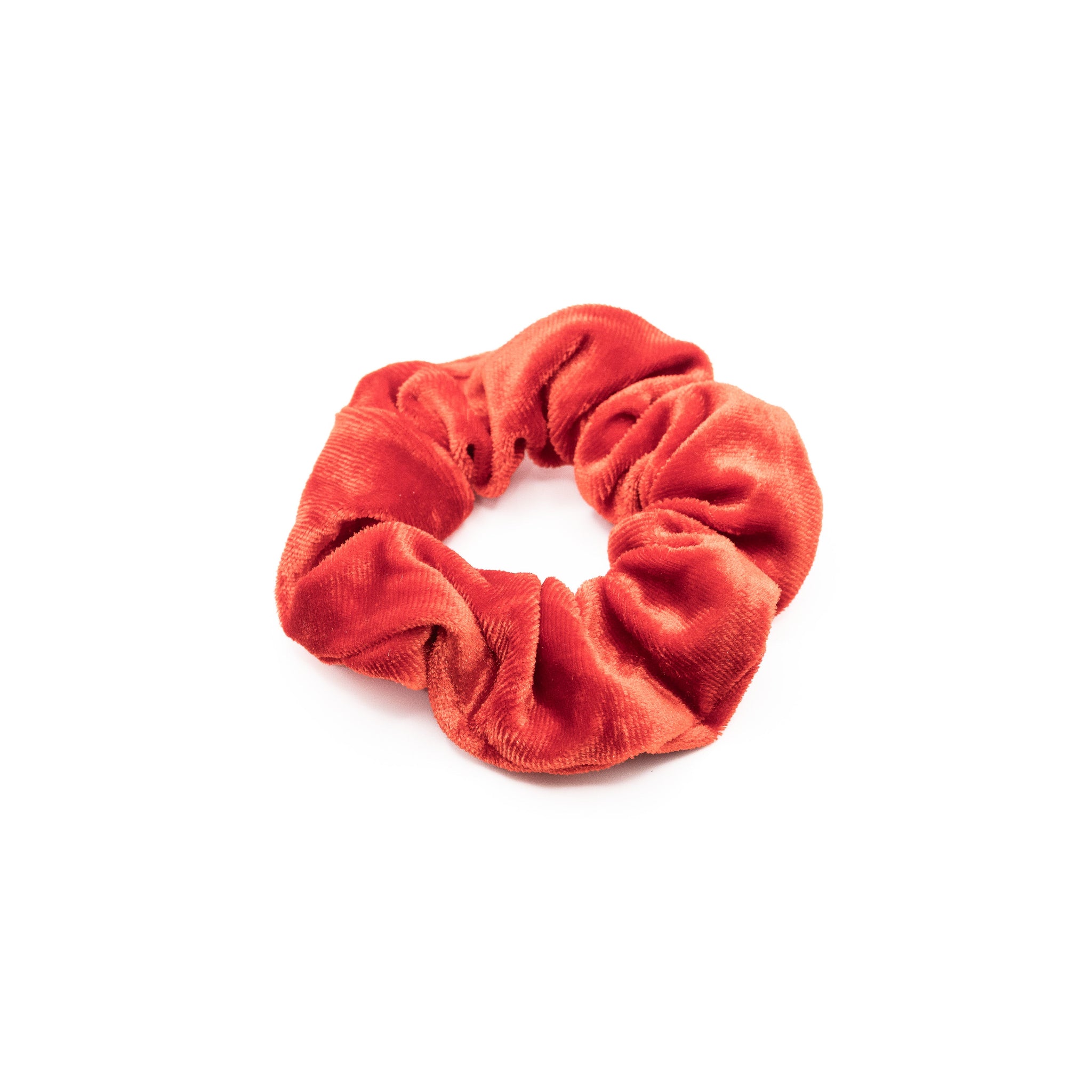 Scrunchie Velvet Rojo Naranja