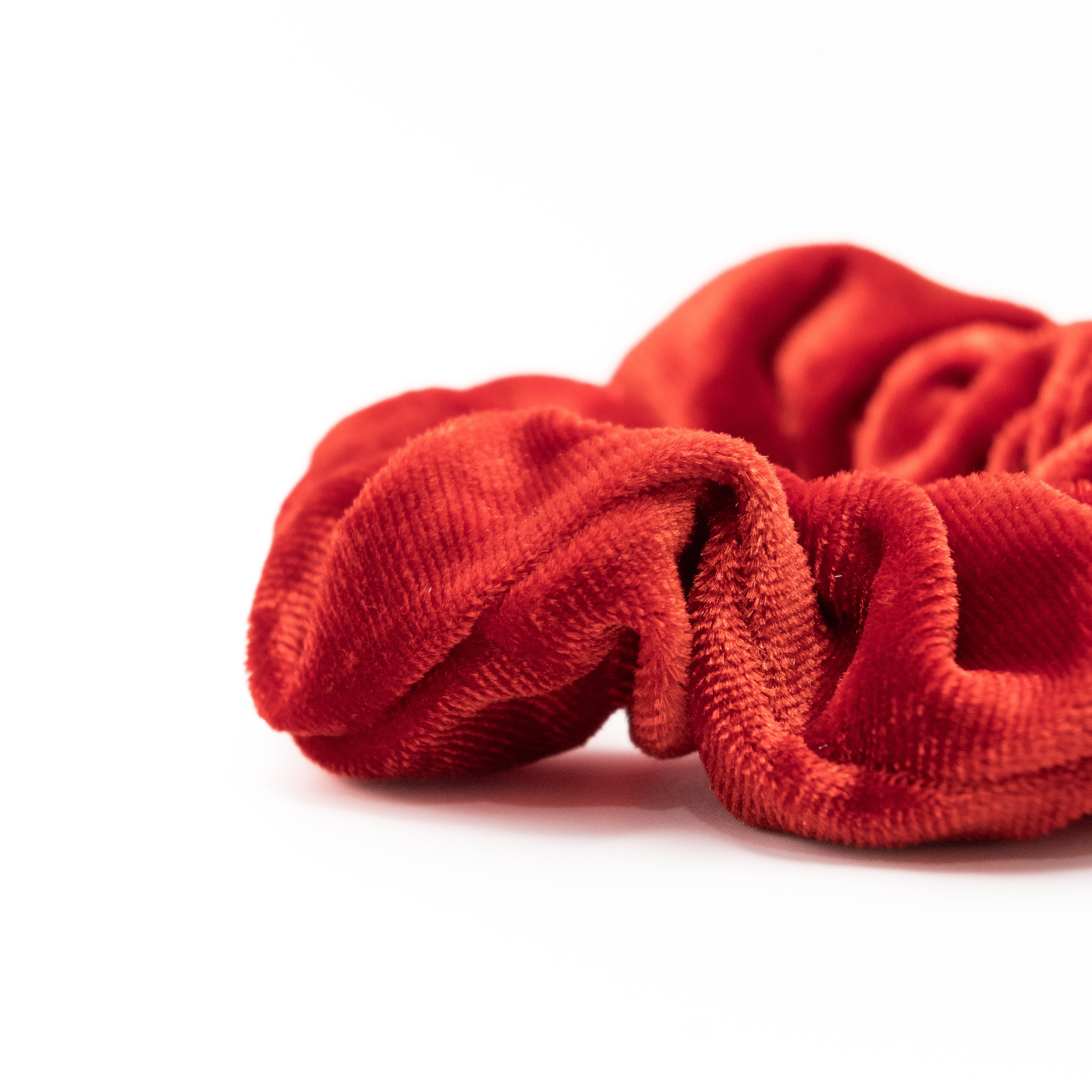 Scrunchie Velvet Rojo Naranja