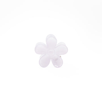 Pinza Flor Morado Transparente