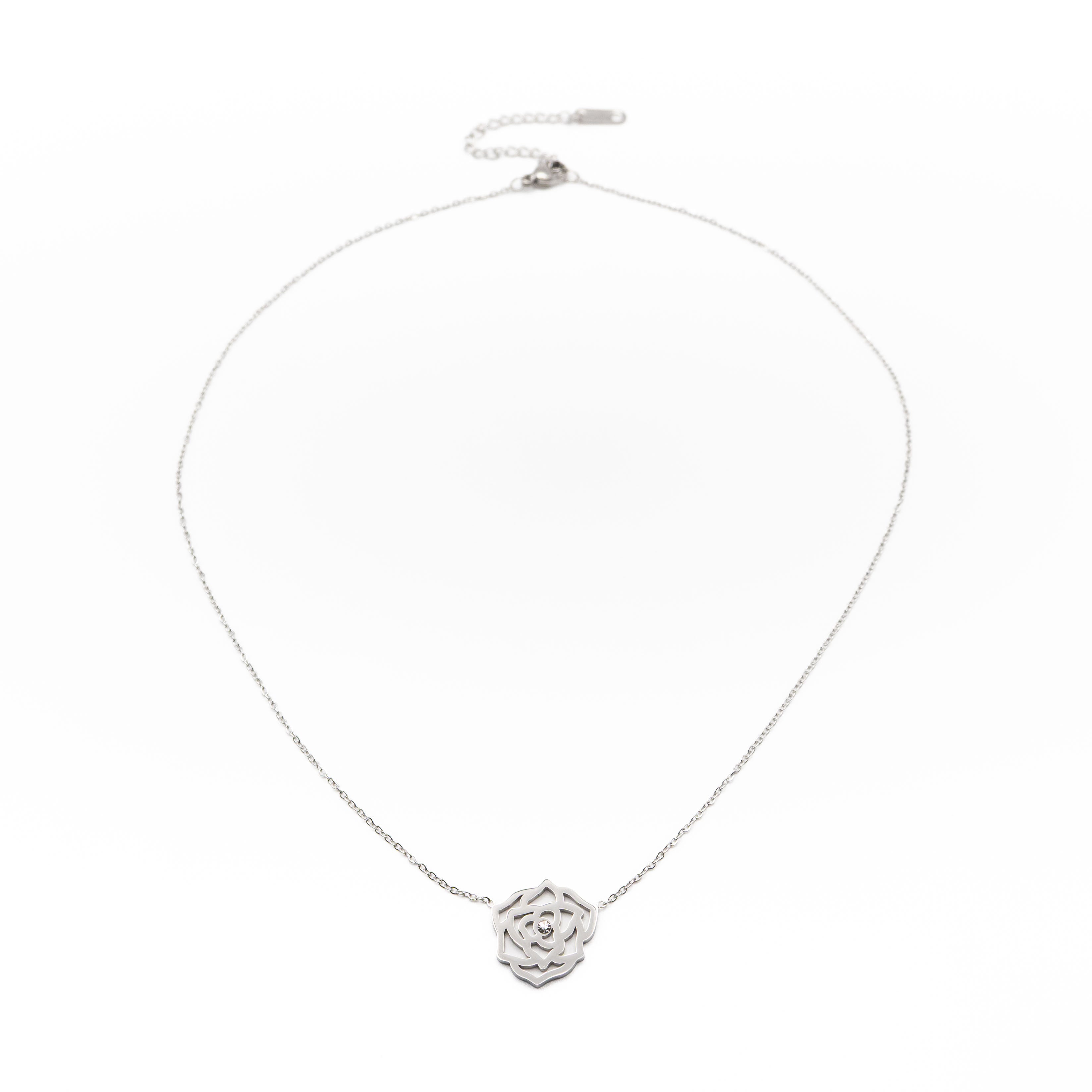 Collar De Flor Con Zirconia