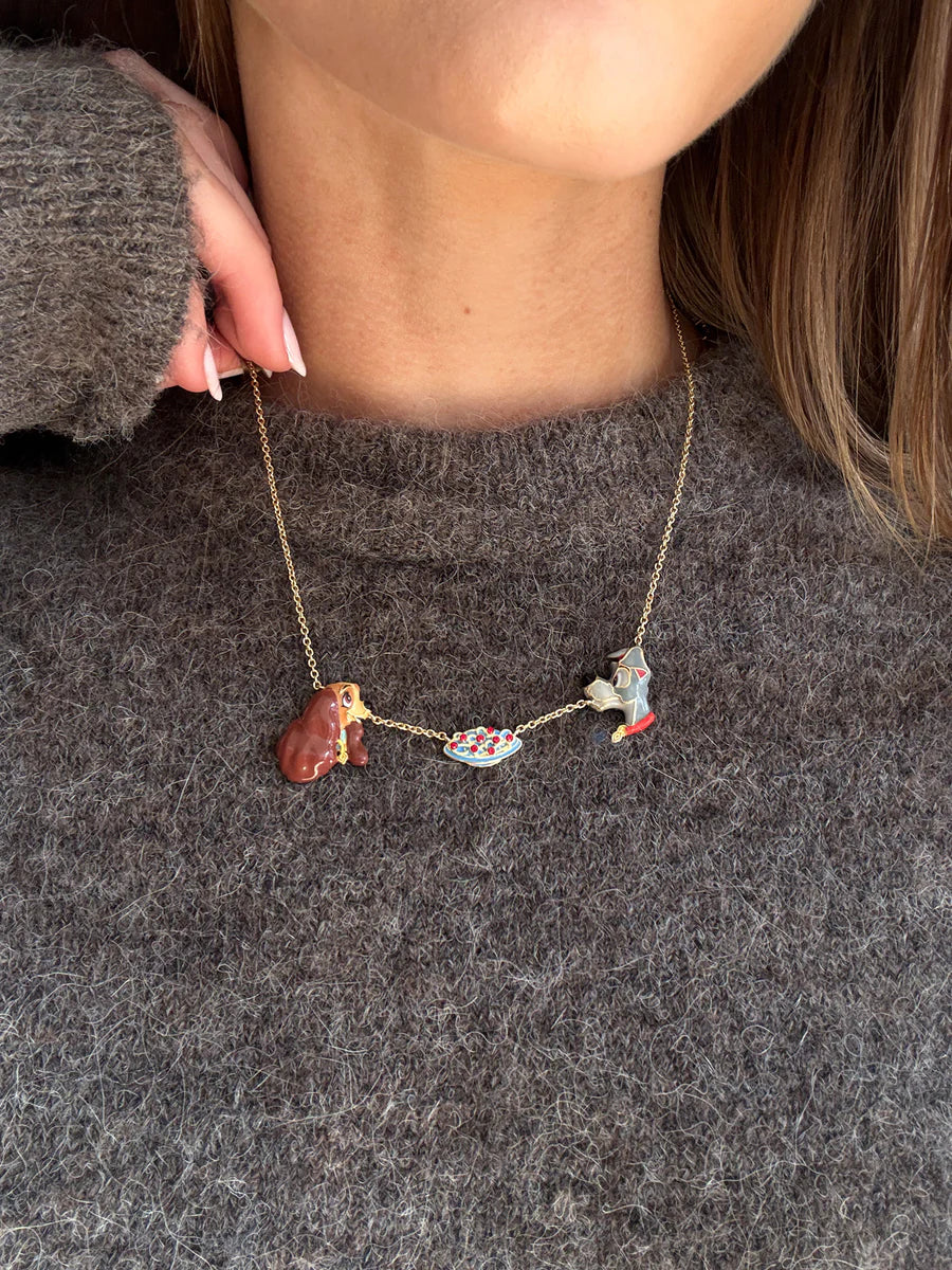 La Dama Y El Vagabundo Collar Chapado En Oro