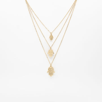 Collar Multicadena Mano De Fátima