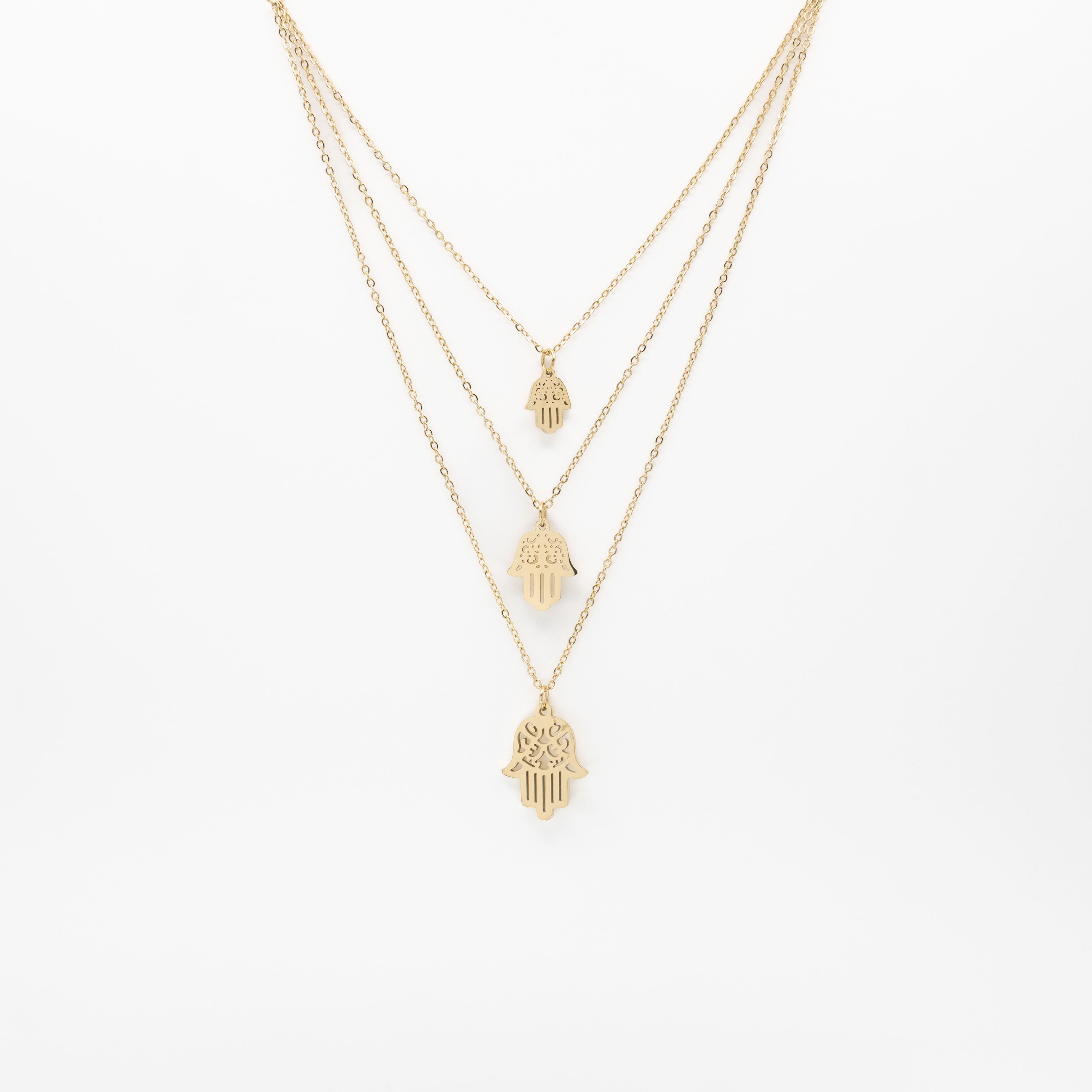 Collar Multicadena Mano De Fátima