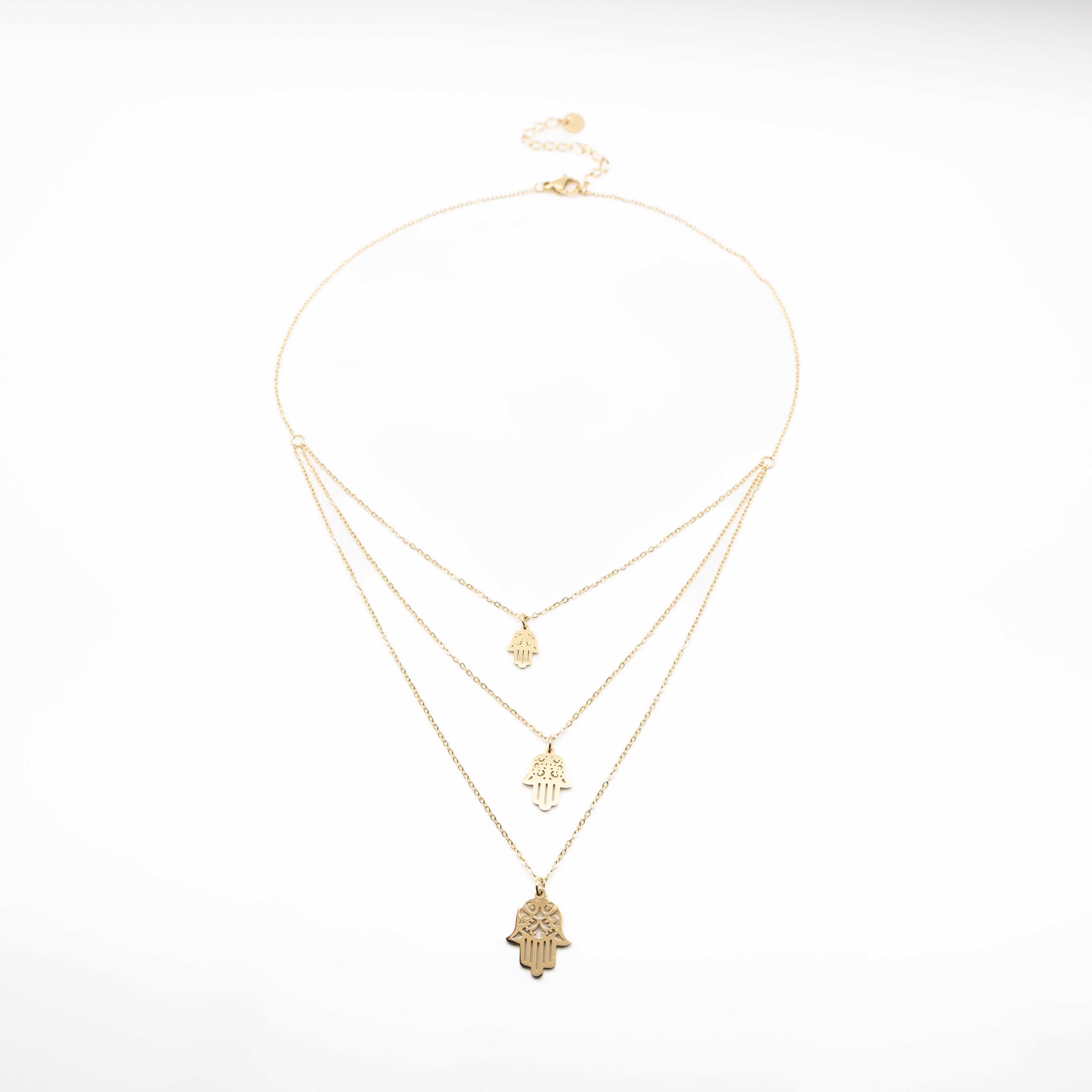 Collar Multicadena Mano De Fátima