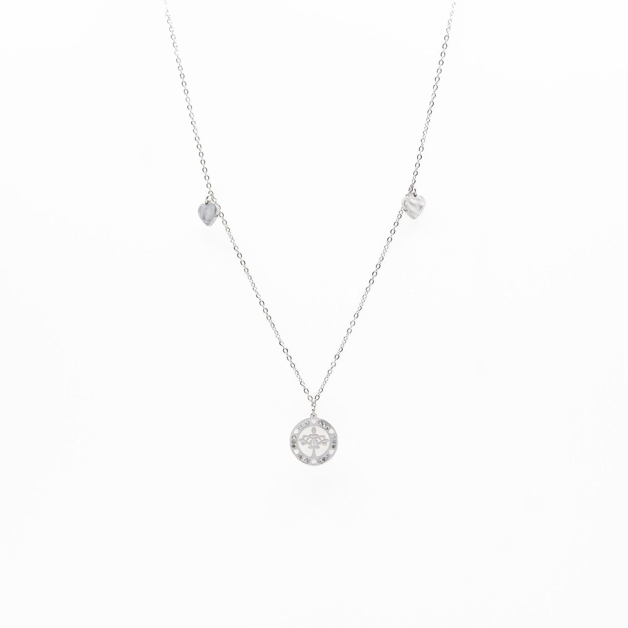 Collar Árbol Y Corazones Strass