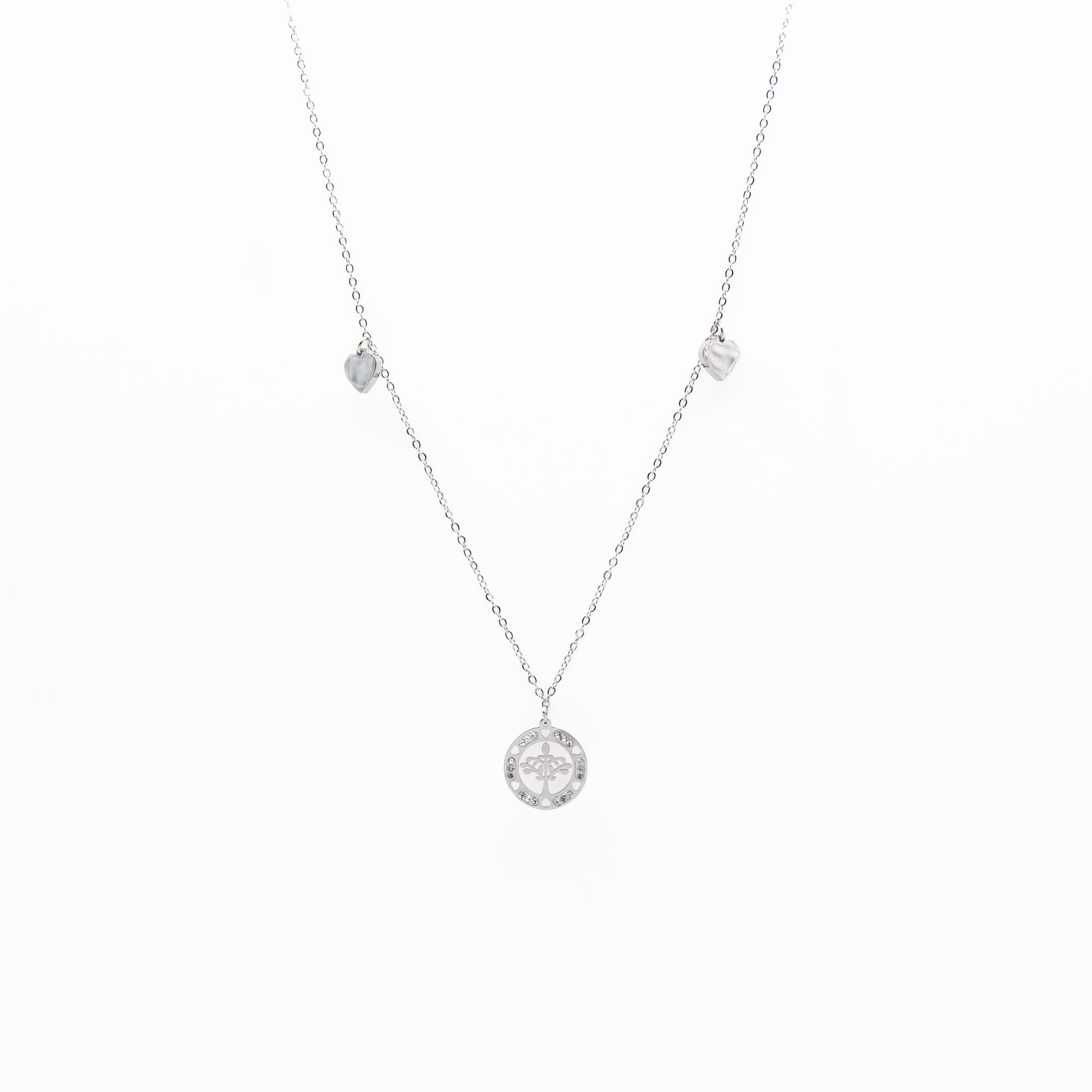 Collar Árbol Y Corazones Strass