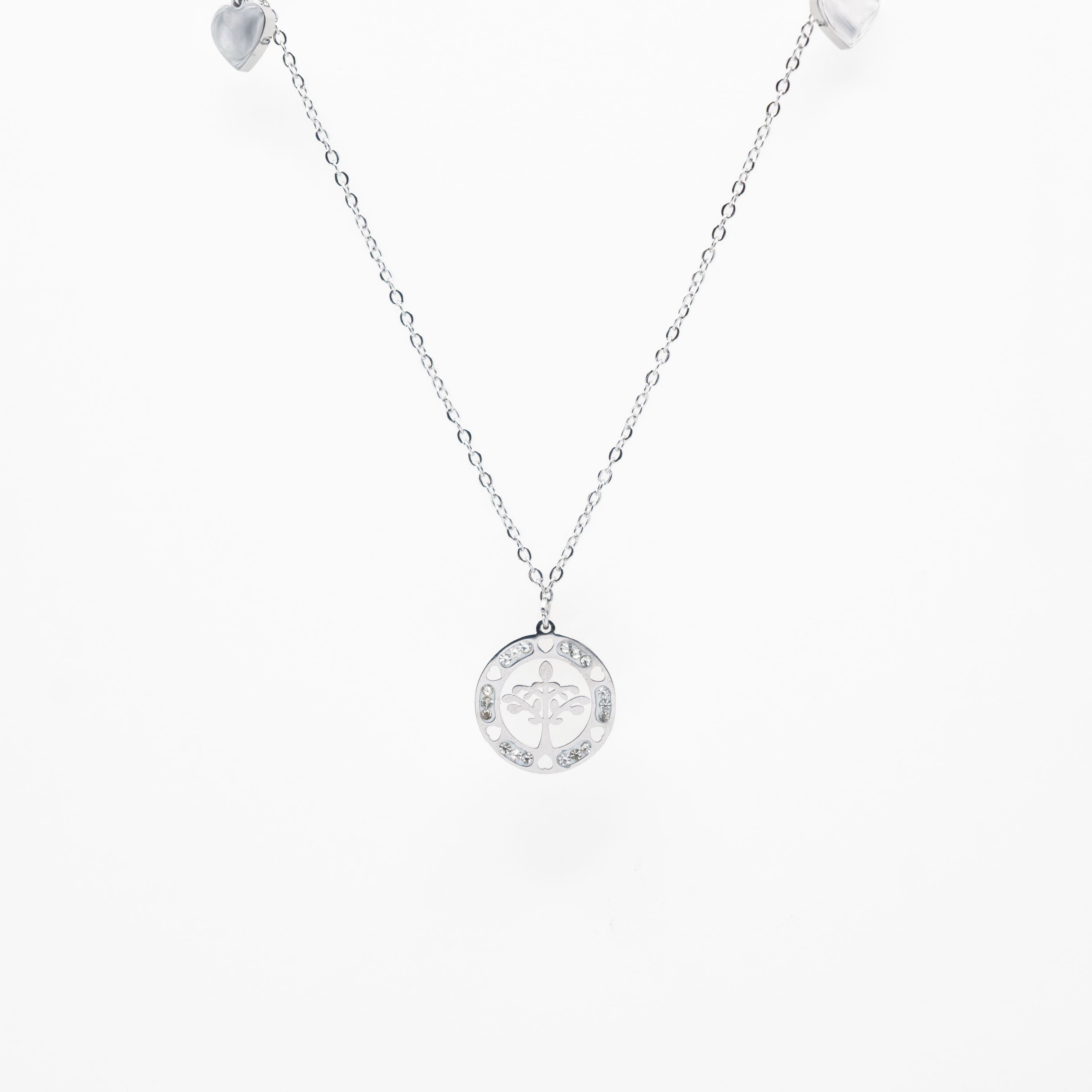 Collar Árbol Y Corazones Strass