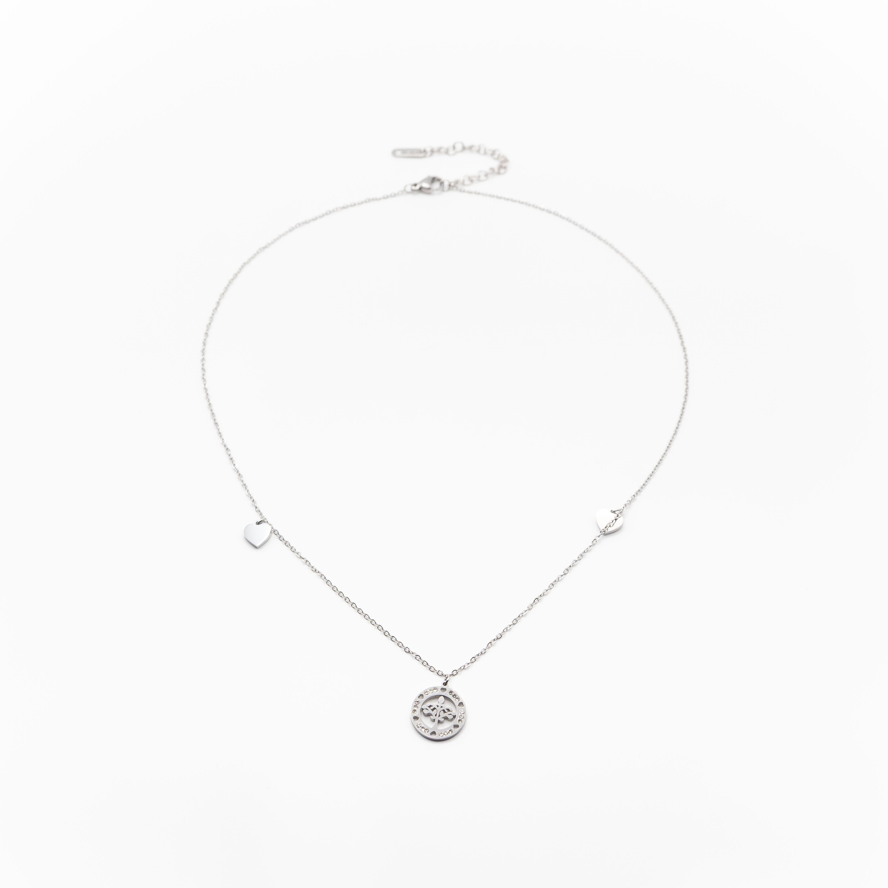 Collar Árbol Y Corazones Strass